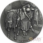 Niue Island THE GOOD SAMARITAN series BIBLICAL Silver coin $2 High relief 2016 Antique finish 2 oz